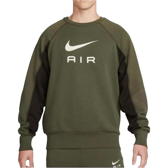 Men's Nike Air French Terry Crew Neck Sweatshirt Size M - Picture 2 of 10